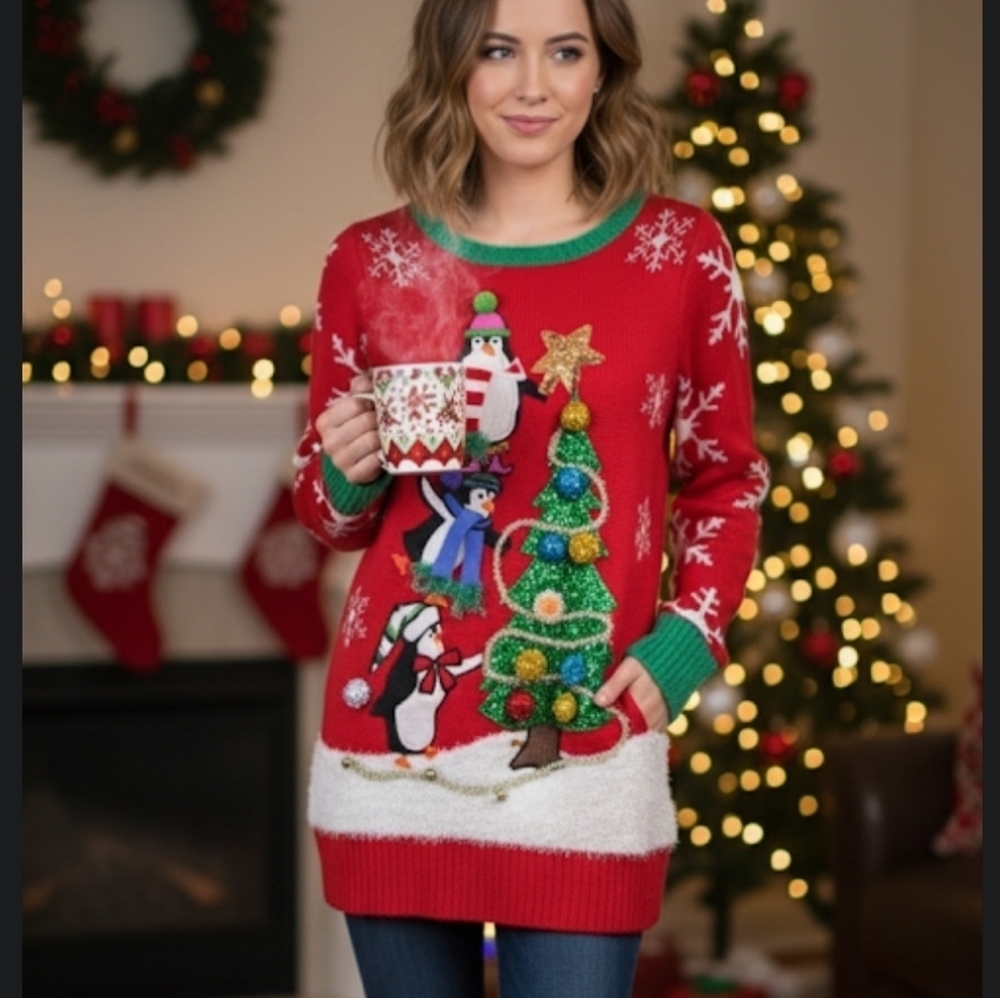 Christmas Ugly Sweater United States Sweater Size XS